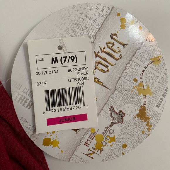 HARRY POTTER Halloween Juniors' Size M(7/9) Halloween Costume T-shirt with Cape - Picture 4 of 13